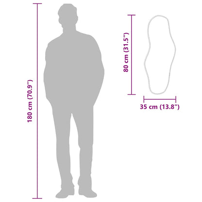 Wall Mirror Black 80x35 cm