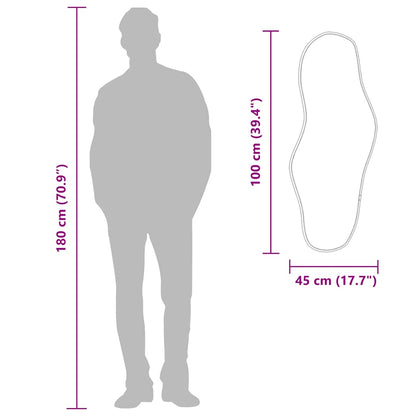 Wall Mirror Black 100x45 cm