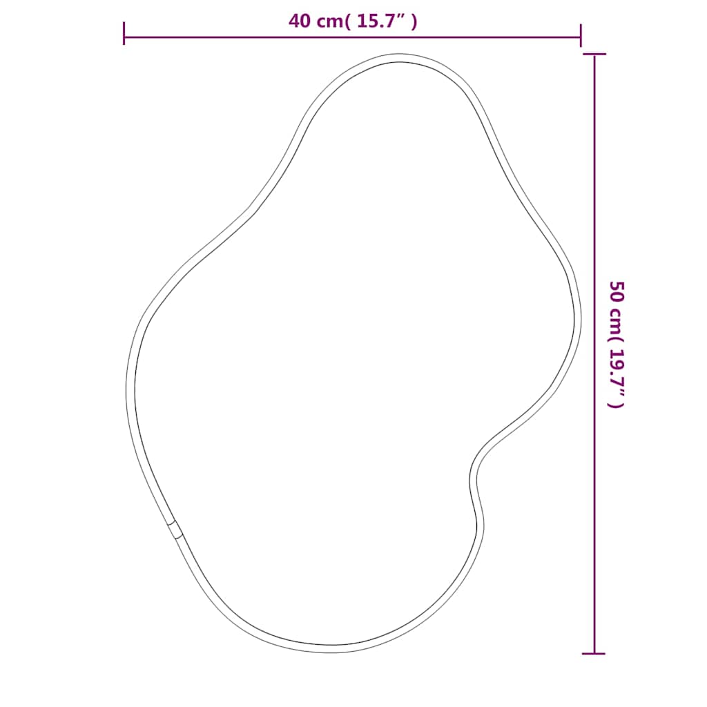 Wall Mirror Black 50x40 cm