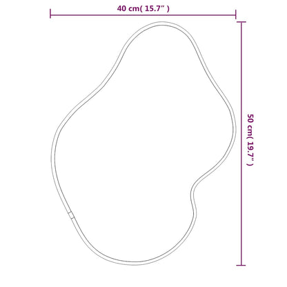 Wall Mirror Black 50x40 cm