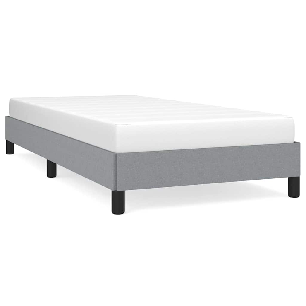 Bed Frame without Mattress Light Grey 100x203 cm Twin XL Fabric