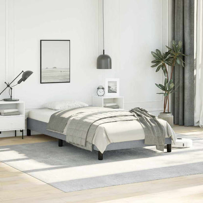 Bed Frame without Mattress Light Grey 100x203 cm Twin XL Fabric