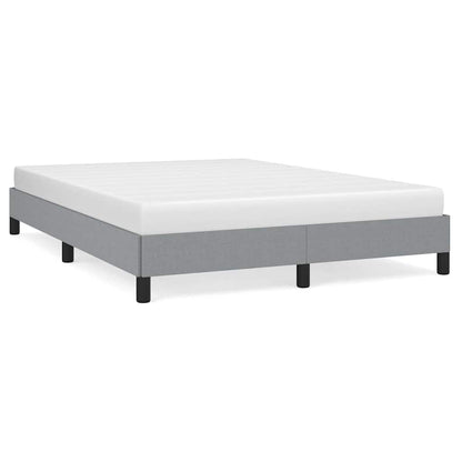 Bed Frame without Mattress Light Grey 137x190 cm Full Fabric