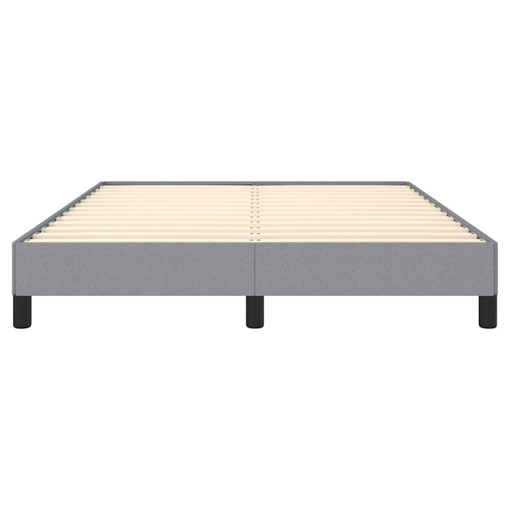 Bed Frame without Mattress Light Grey 137x190 cm Full Fabric