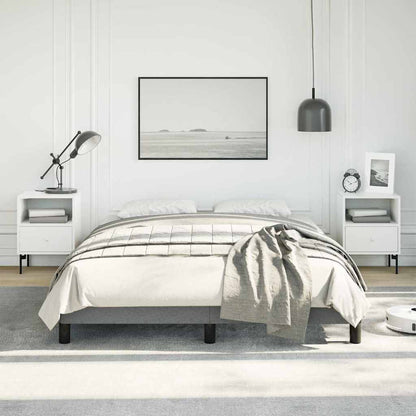 Bed Frame without Mattress Dark Grey 137x190 cm Full Fabric