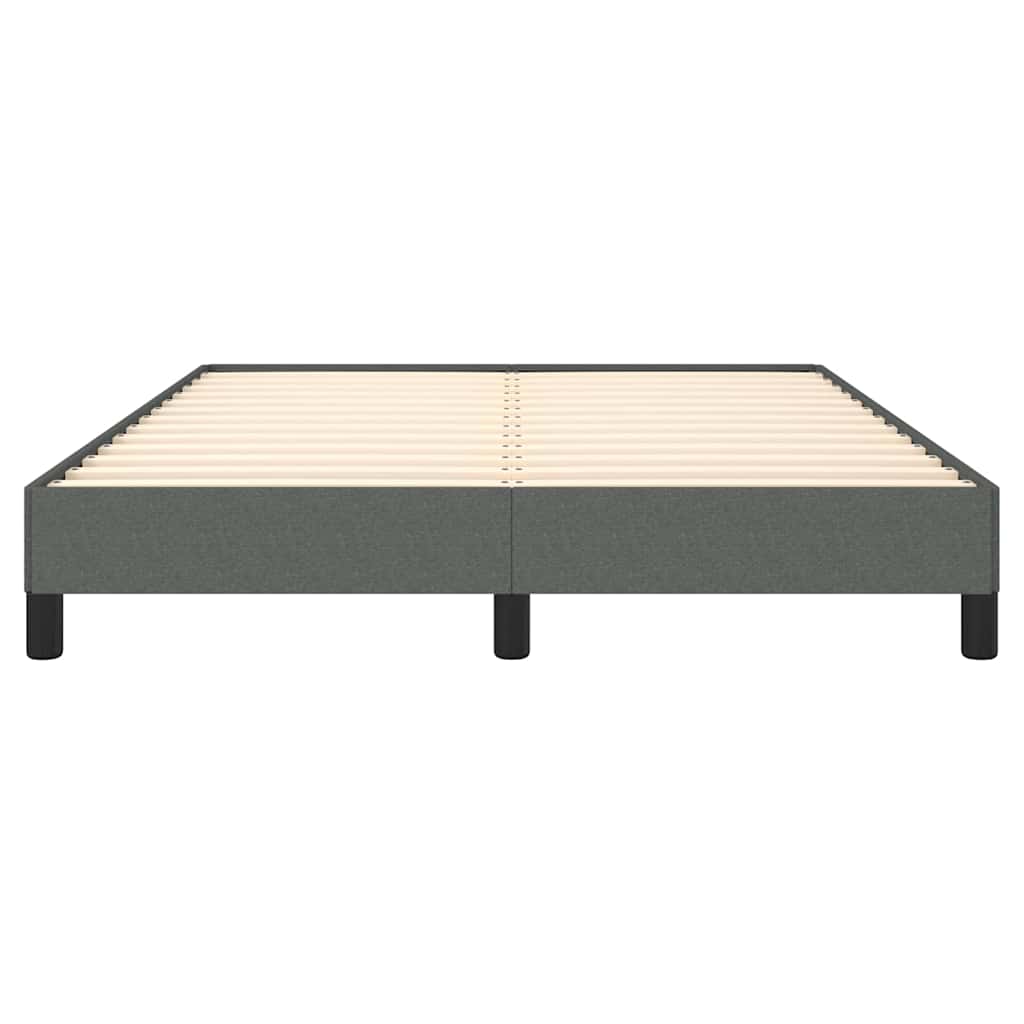 Bed Frame without Mattress Dark Grey 137x190 cm Full Fabric