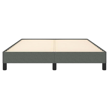 Bed Frame without Mattress Dark Grey 137x190 cm Full Fabric