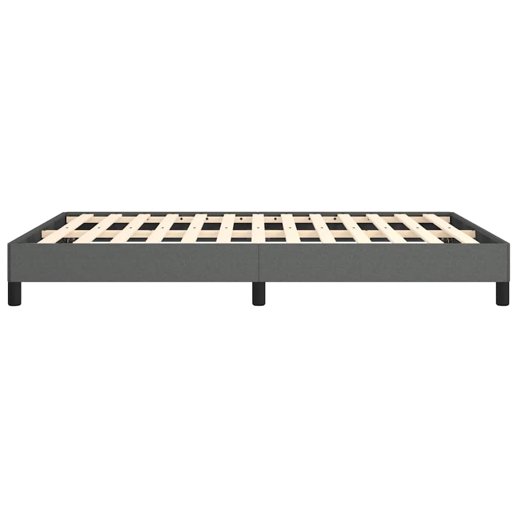 Bed Frame without Mattress Dark Grey 137x190 cm Full Fabric