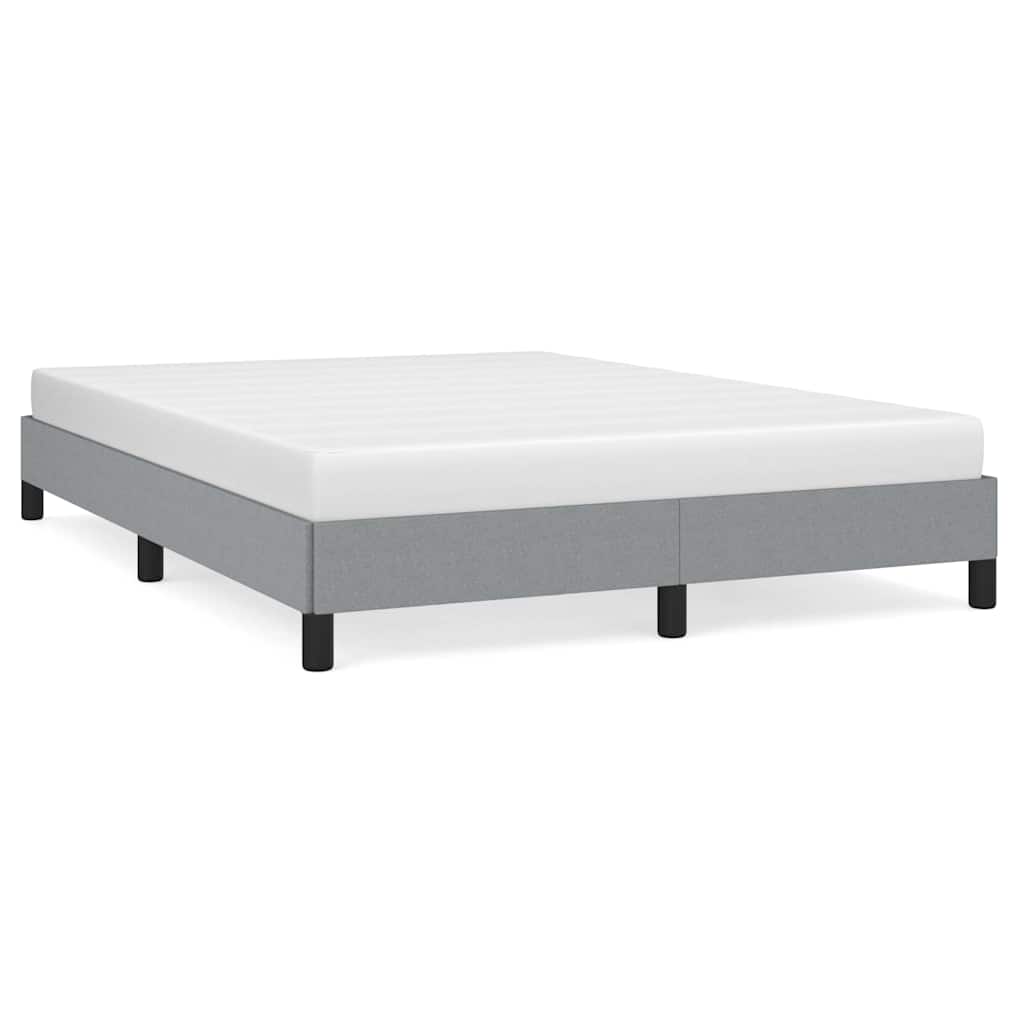 Bed Frame without Mattress Light Grey 152x203 cm Queen Fabric