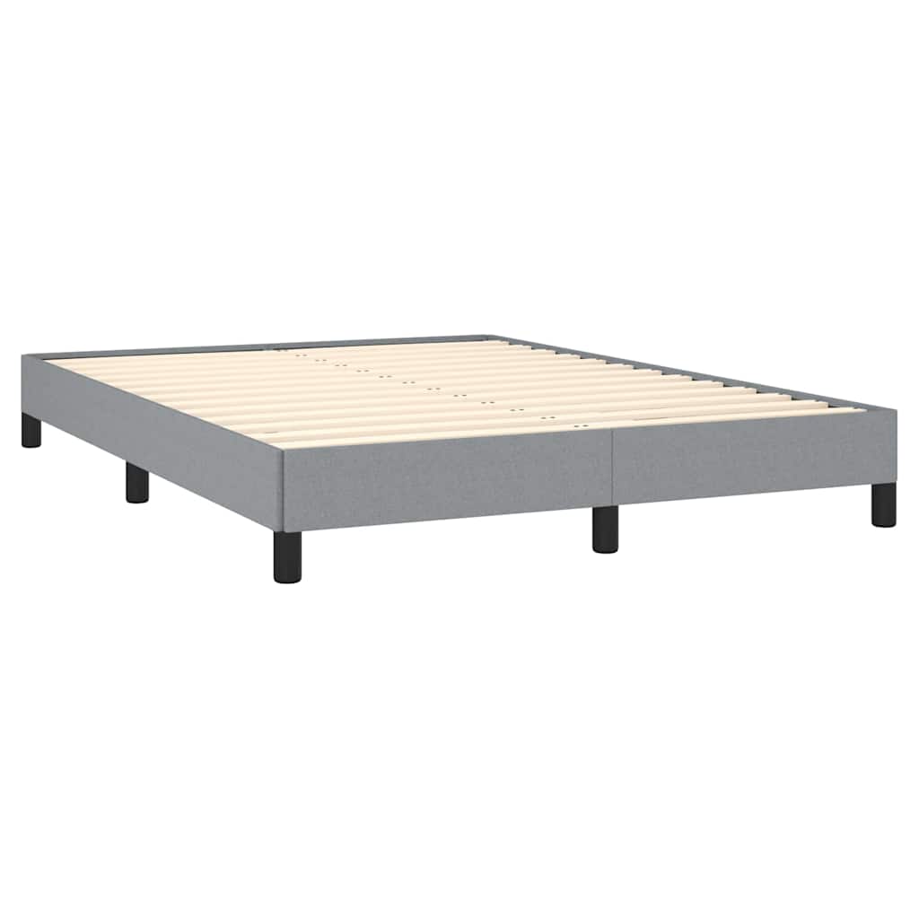 Bed Frame without Mattress Light Grey 152x203 cm Queen Fabric