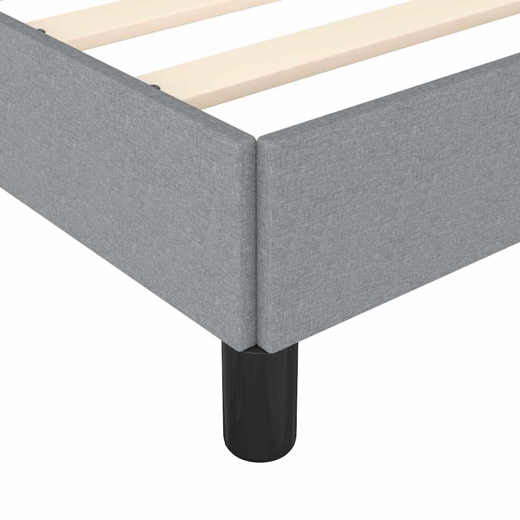 Bed Frame without Mattress Light Grey 152x203 cm Queen Fabric
