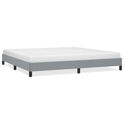 Bed Frame without Mattress Light Grey 193x203 cm King Fabric