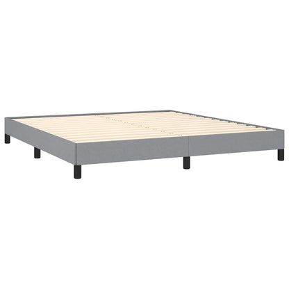 Bed Frame without Mattress Light Grey 193x203 cm King Fabric