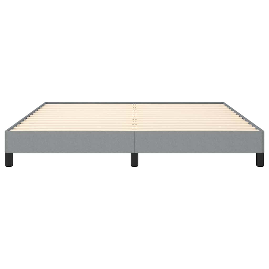 Bed Frame without Mattress Light Grey 193x203 cm King Fabric