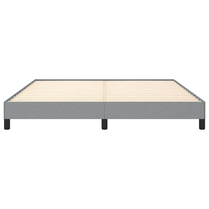Bed Frame without Mattress Light Grey 193x203 cm King Fabric