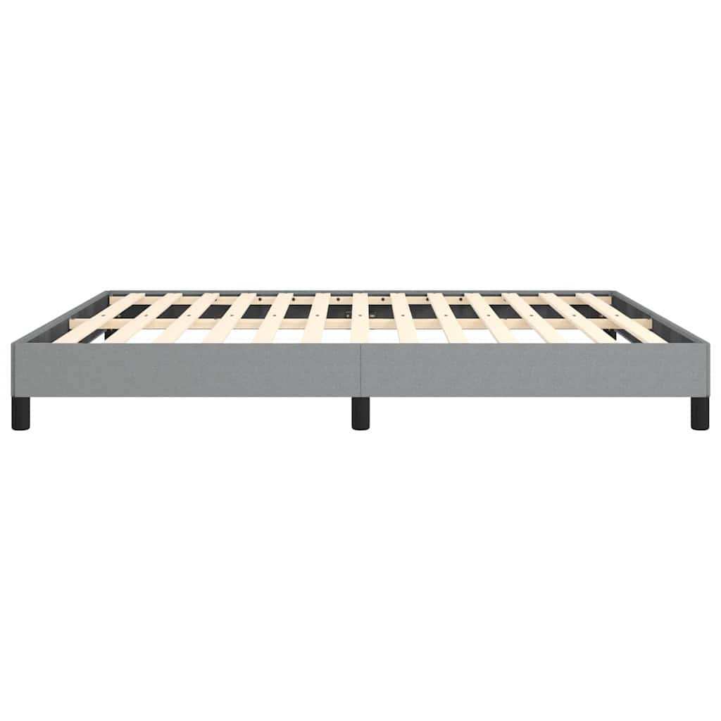Bed Frame without Mattress Light Grey 193x203 cm King Fabric