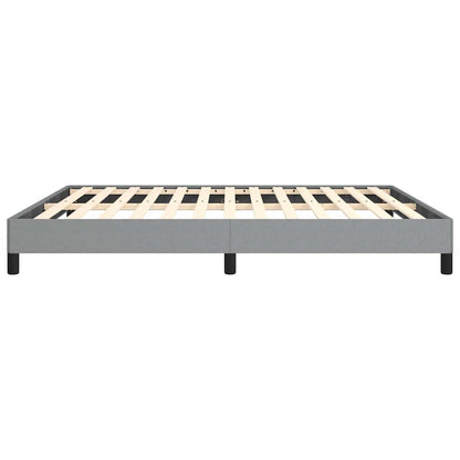 Bed Frame without Mattress Light Grey 193x203 cm King Fabric