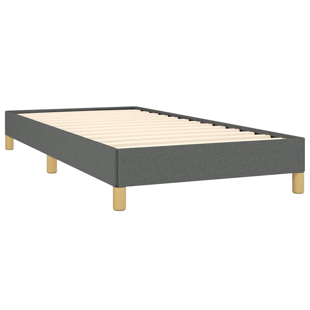 Bed Frame without Mattress Dark Grey 100x190 cm Twin Fabric