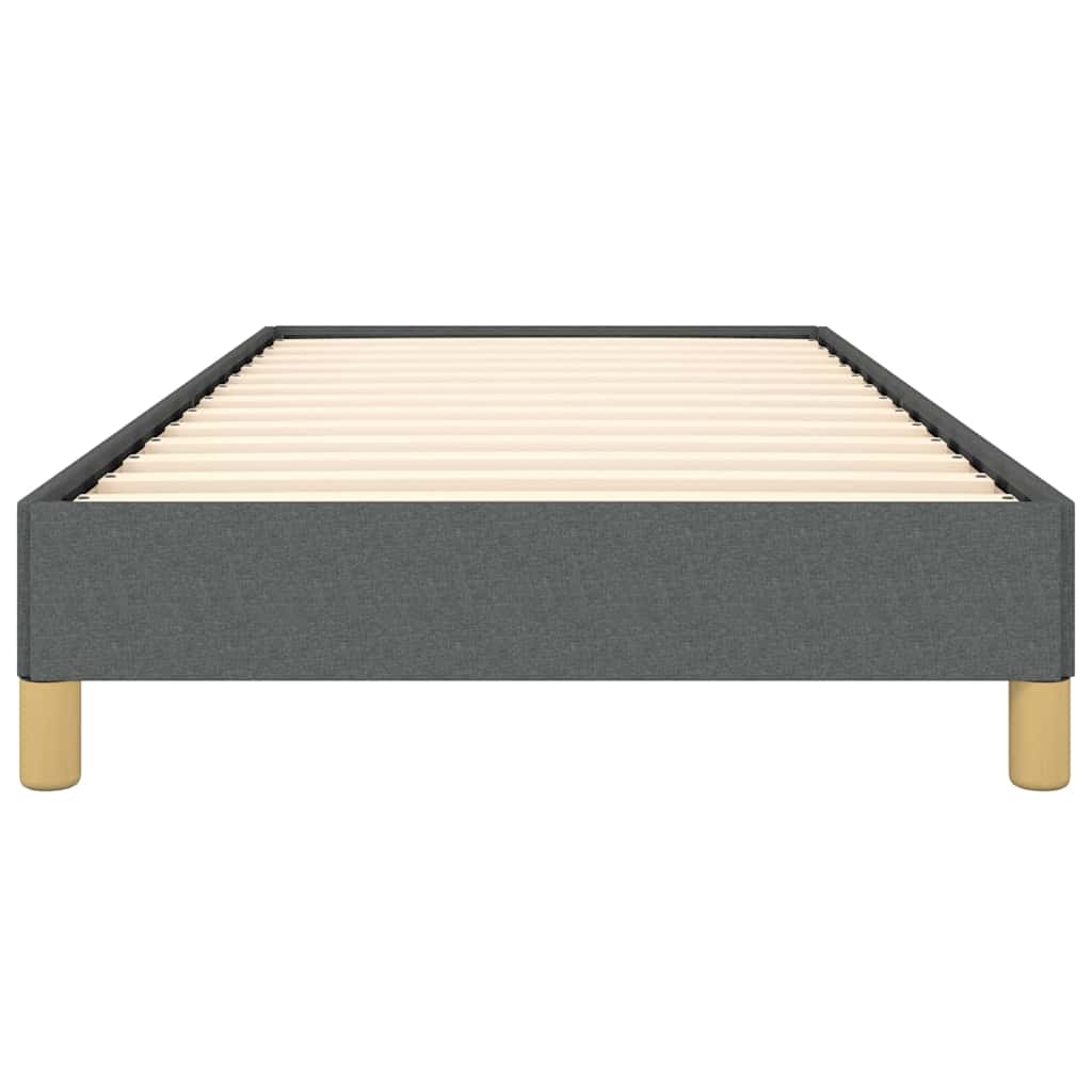 Bed Frame without Mattress Dark Grey 100x190 cm Twin Fabric