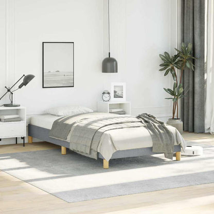 Bed Frame without Mattress Light Grey 100x203 cm Twin XL Fabric
