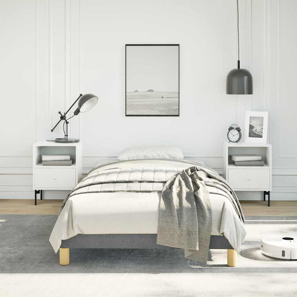 Bed Frame without Mattress Dark Grey 100x203 cm Twin XL Fabric