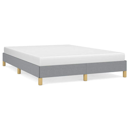 Bed Frame without Mattress Light Grey 137x190 cm Full Fabric