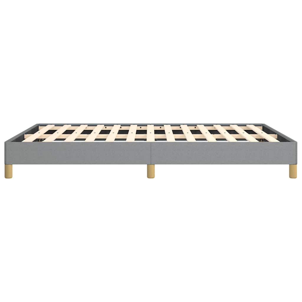 Bed Frame without Mattress Light Grey 137x190 cm Full Fabric