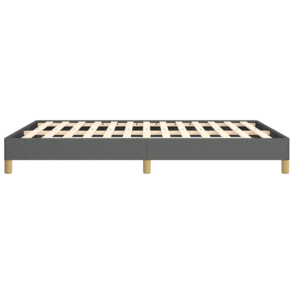 Bed Frame without Mattress Dark Grey 137x190 cm Full Fabric