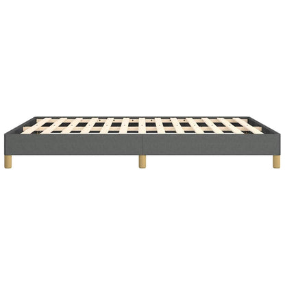 Bed Frame without Mattress Dark Grey 137x190 cm Full Fabric