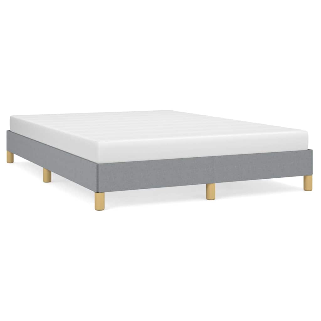 Bed Frame without Mattress Light Grey 152x203 cm Queen Fabric