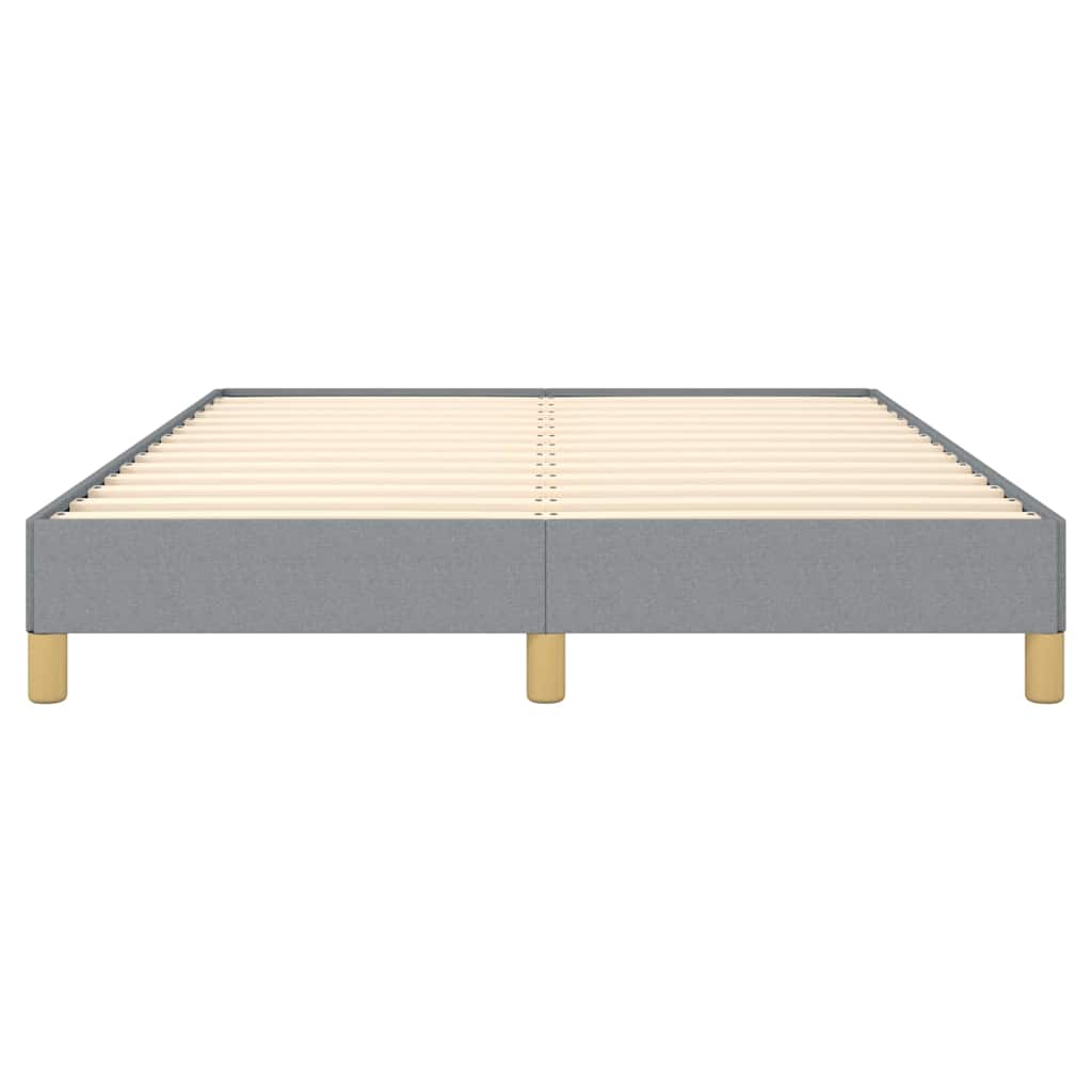 Bed Frame without Mattress Light Grey 152x203 cm Queen Fabric