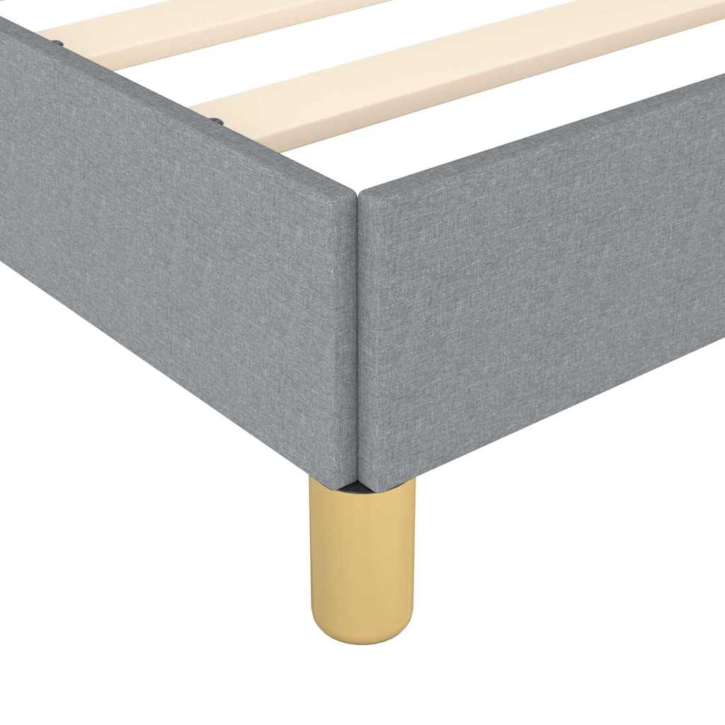 Bed Frame without Mattress Light Grey 152x203 cm Queen Fabric