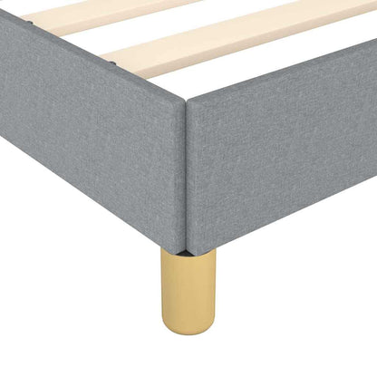 Bed Frame without Mattress Light Grey 152x203 cm Queen Fabric