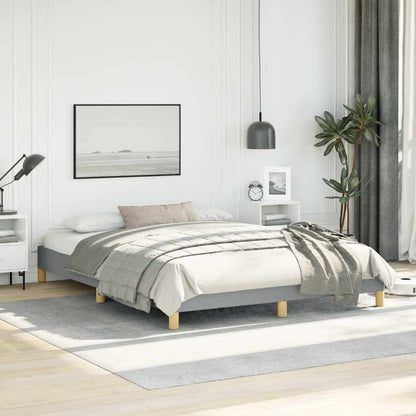 Bed Frame without Mattress Light Grey 152x203 cm Queen Fabric
