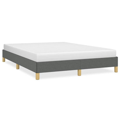 Bed Frame without Mattress Dark Grey 152x203 cm Queen Fabric