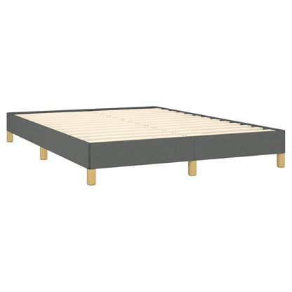 Bed Frame without Mattress Dark Grey 152x203 cm Queen Fabric