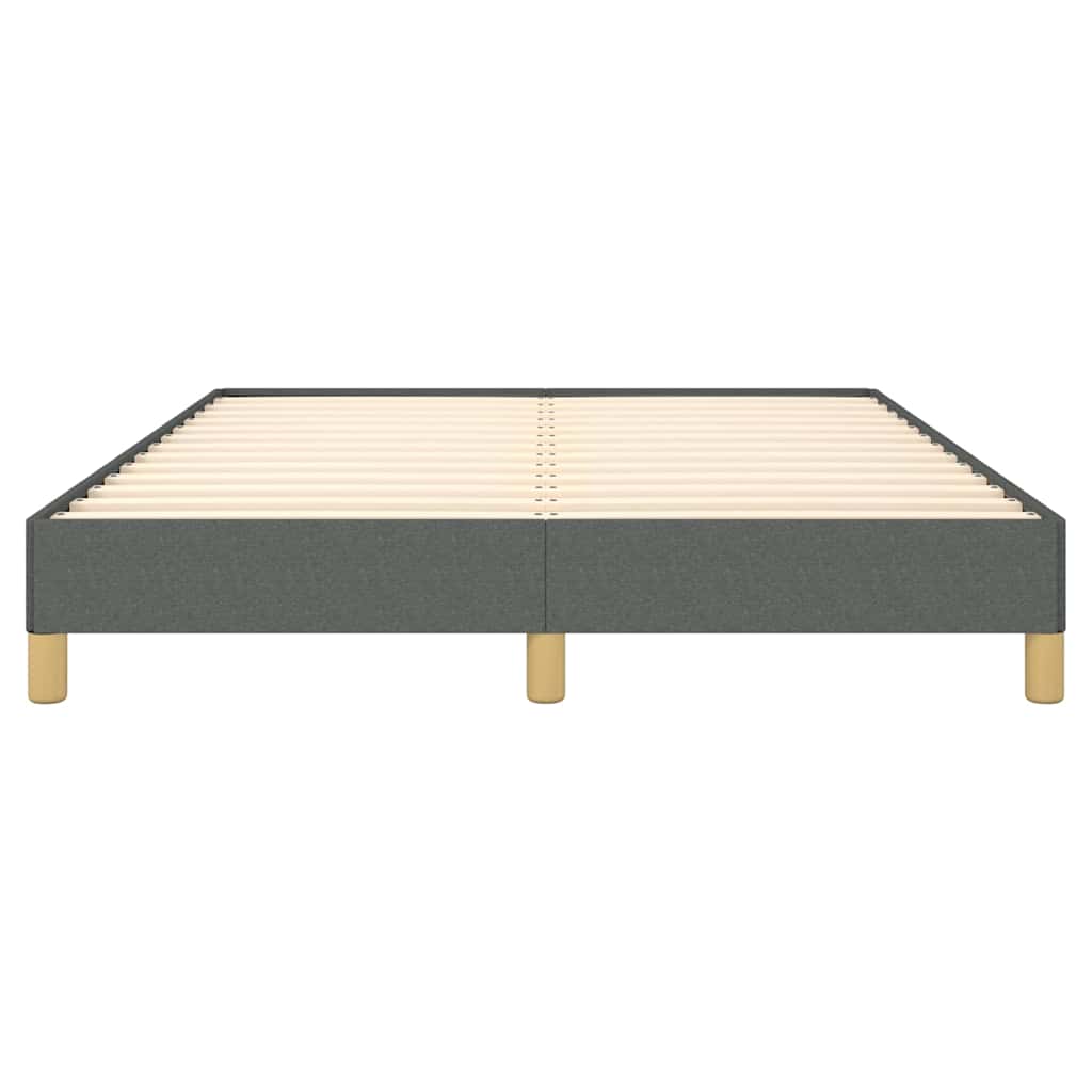 Bed Frame without Mattress Dark Grey 152x203 cm Queen Fabric