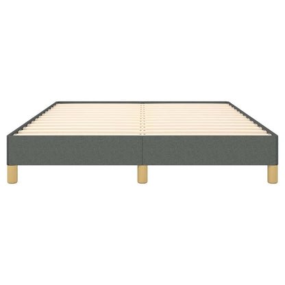 Bed Frame without Mattress Dark Grey 152x203 cm Queen Fabric