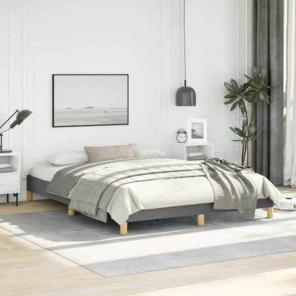 Bed Frame without Mattress Dark Grey 152x203 cm Queen Fabric