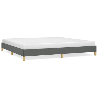 Bed Frame without Mattress Dark Grey 193x203 cm King Fabric