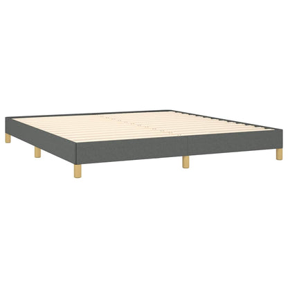 Bed Frame without Mattress Dark Grey 193x203 cm King Fabric