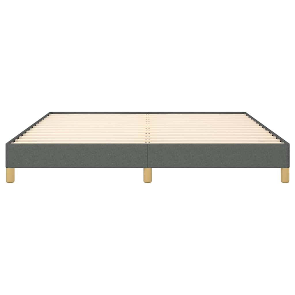 Bed Frame without Mattress Dark Grey 193x203 cm King Fabric