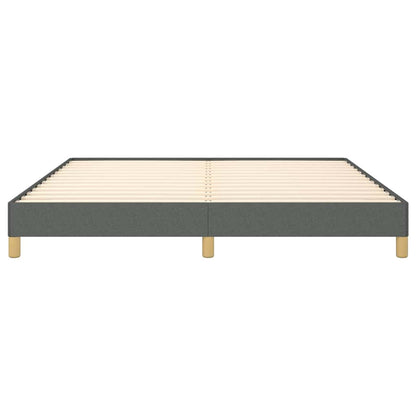 Bed Frame without Mattress Dark Grey 193x203 cm King Fabric