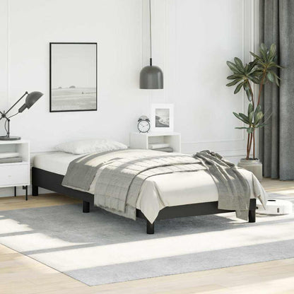 Bed Frame without Mattress Black 100x190 cm Twin Faux Leather