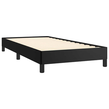 Bed Frame without Mattress Black 100x190 cm Twin Faux Leather