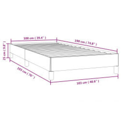 Bed Frame without Mattress Black 100x190 cm Twin Faux Leather
