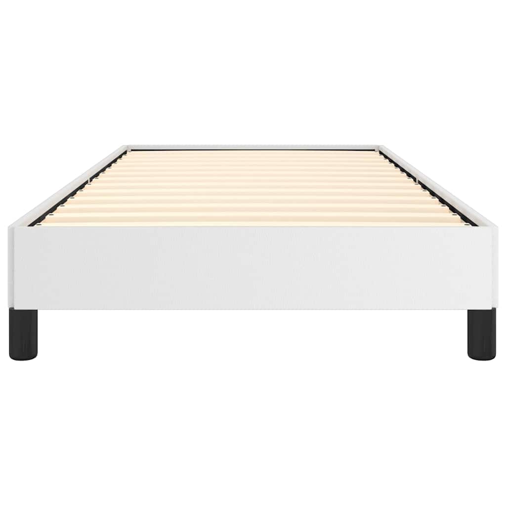Bed Frame without Mattress White 100x190 cm Twin Faux Leather
