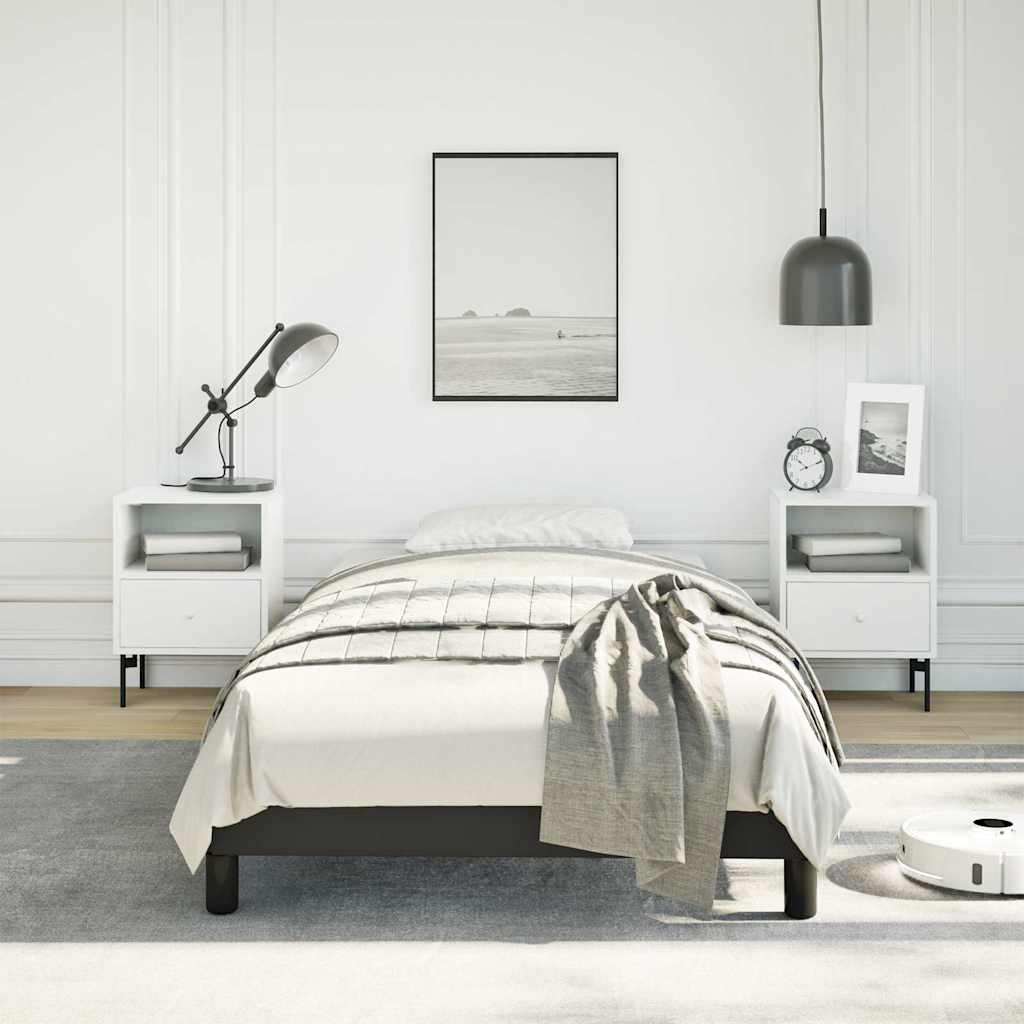Bed Frame without Mattress Black 100x203 cm Twin XL Faux Leather