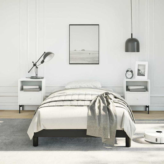 Bed Frame without Mattress Black 100x203cm Twin XL Faux Leather