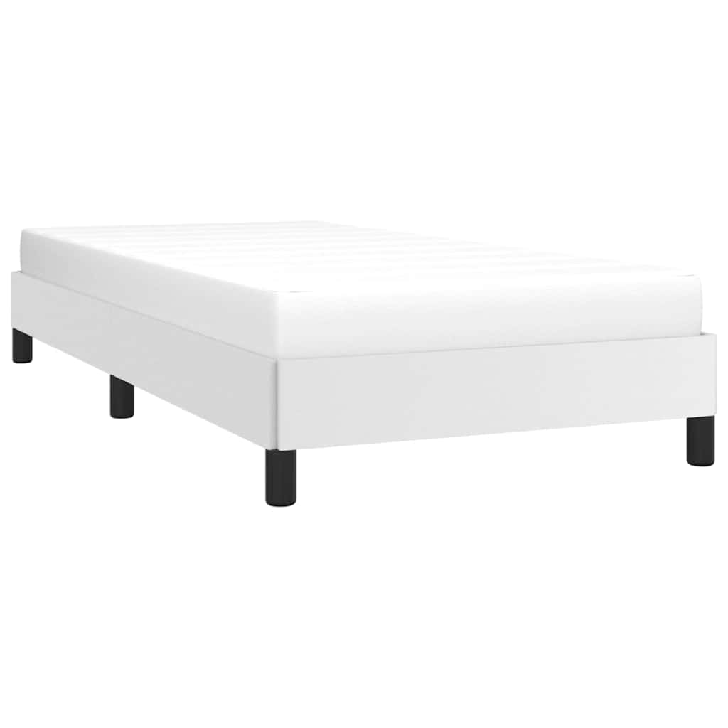 Bed Frame without Mattress White 100x203 cm Twin XL Faux Leather